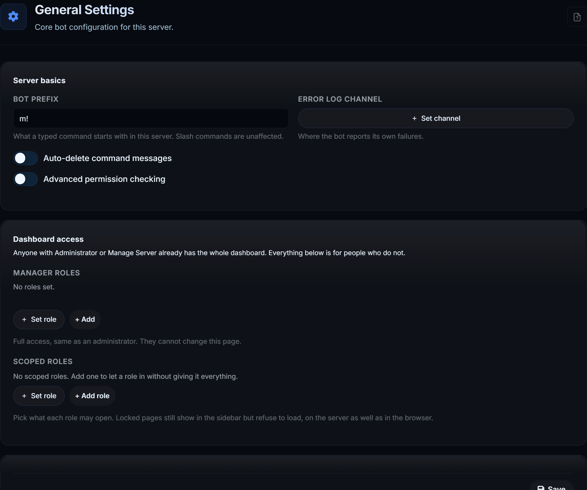Scoped roles